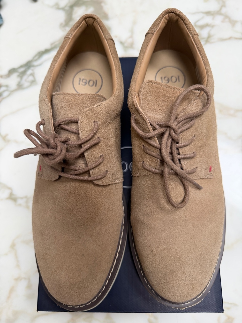 1901 Men’s Suede Derby Oxfords in Tan